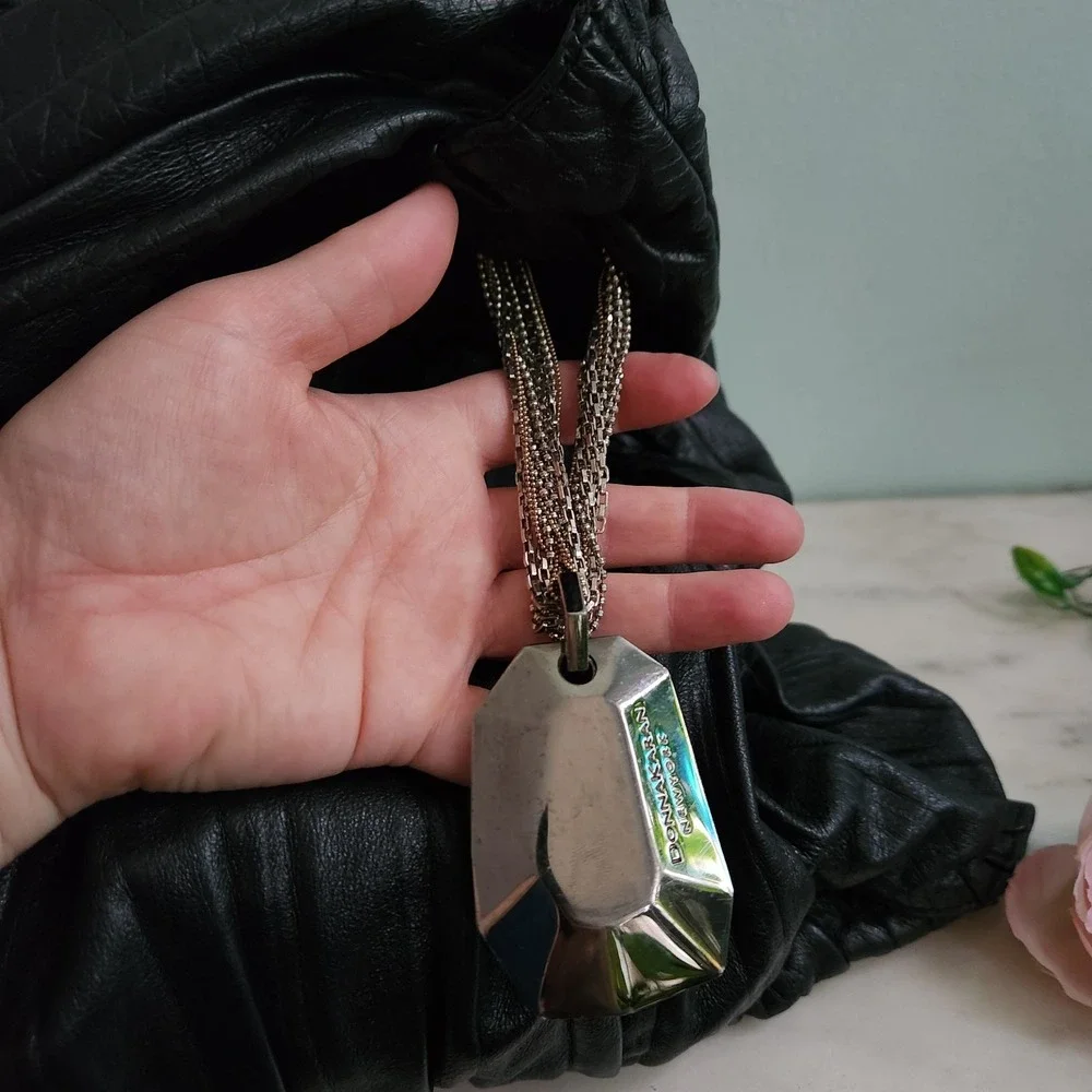 Donna‎ Karan New York Eldridge Tote Black Leather Purse High-end 2009 Large Bag - Picture 7 of 13